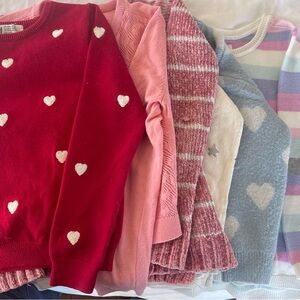 Lot of 6 Girls Sweaters. Sizes 5-6